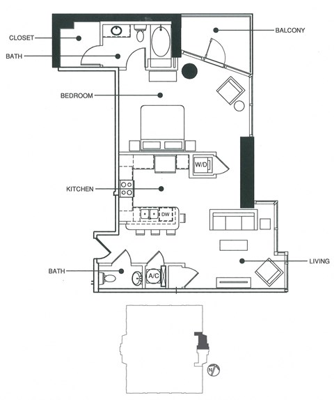 Flat Floor Plan at Element, Tampa, 33602